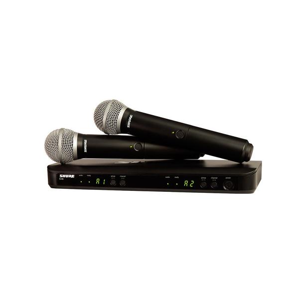 Imagem de Sistema sem fio 2 microfones de mao BLX288BR/PG58-M15 Shure