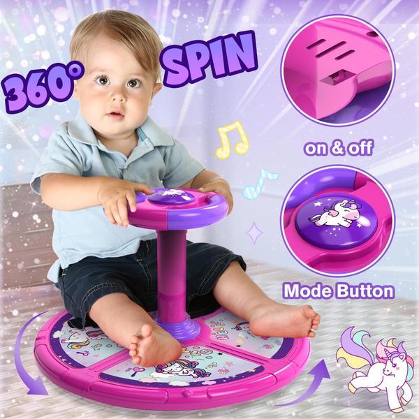 Imagem de Sit and Spin Toy hockville Unicorn para meninas de 1 a 5 anos