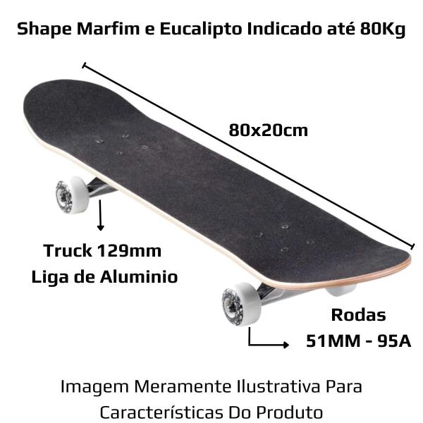 Imagem de Skate Black Sheep Feminino Masculino Iniciante Semi Profissional Completo Montado Com Lixa