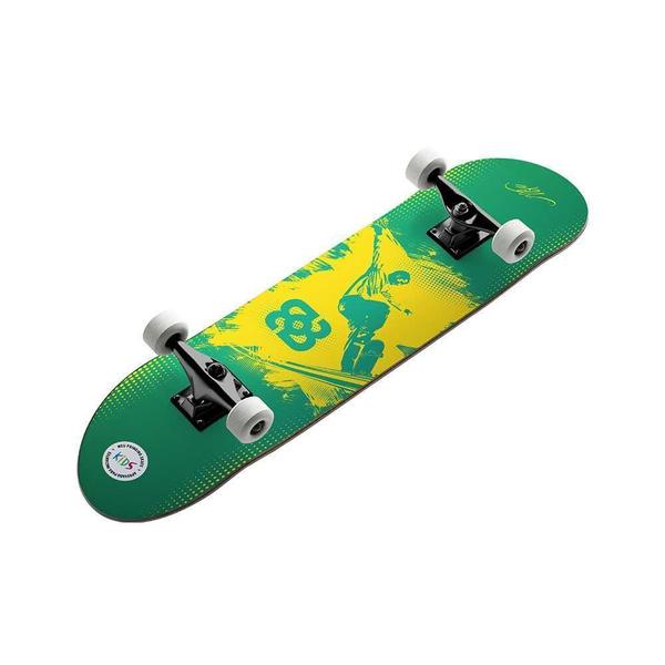 Imagem de Skate Bob Burnquist Unitoys Ref.2121 Shape Verde E Amarelo