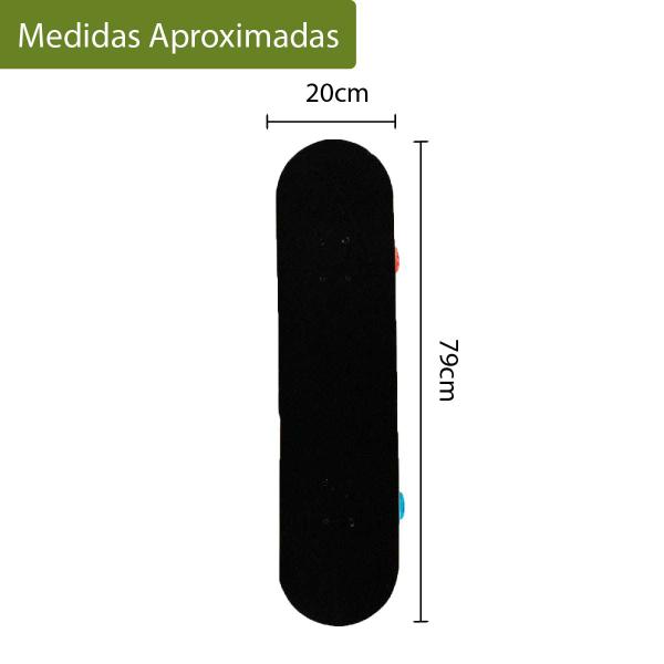 Imagem de Skate Colorido Com Kit De Proteção BBR Toys Infantil Brinquedo Esportes Radicais Aventura