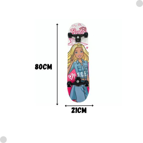 Imagem de Skate com Acessórios de Segurança Barbie F00105 - Fun