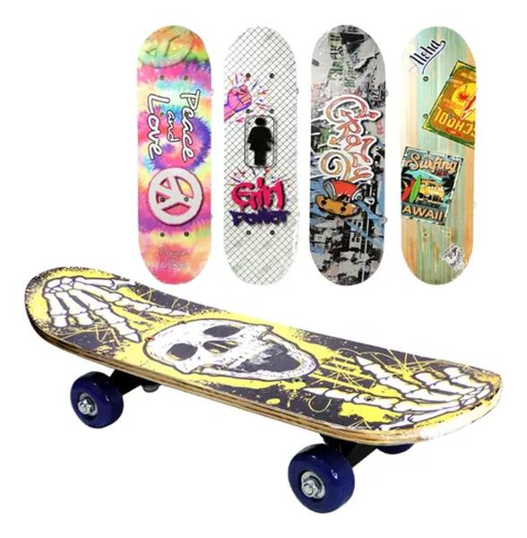 Imagem de Skate Com Shape De Madeira+truck De Nylon E Roda De Pvc