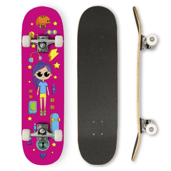 Imagem de Skate completo montado infantil Cute Doll Life Dreams