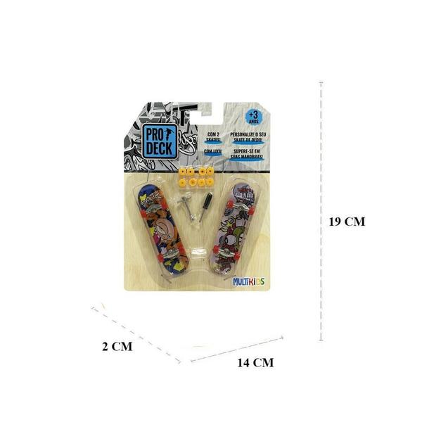 Imagem de Skate De De Dedo Prodeck Com 2 Skates Multilaser