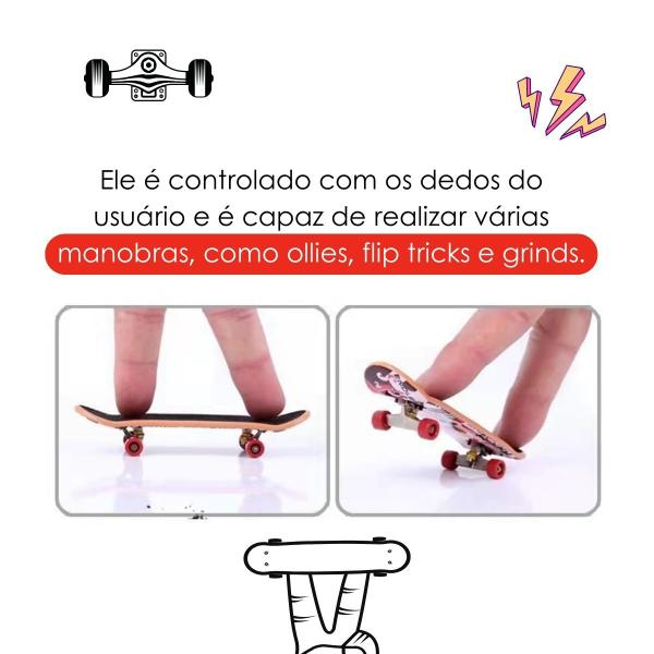 Imagem de Skate De Dedo C/ Lixa Tech Radical Dech + Acessórios P/ Manobras - WellKids