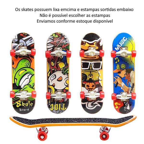 Imagem de Skate de Dedo em Miniatura + Rampa X Trick com Rampa Radical Art Brink