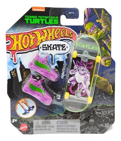 Imagem de Skate De Dedo Hot Wheels Fingerboard Tartarugas Ninja Mattel