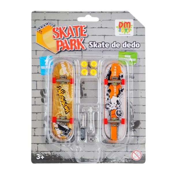 Imagem de Skate de Dedo Kit 2 Fingerboard  Truck Metal Com Ferramentas DMT6687