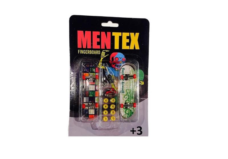 Imagem de Skate De Dedo Mentex Fingerboard Cartela Com 2 Skatinho