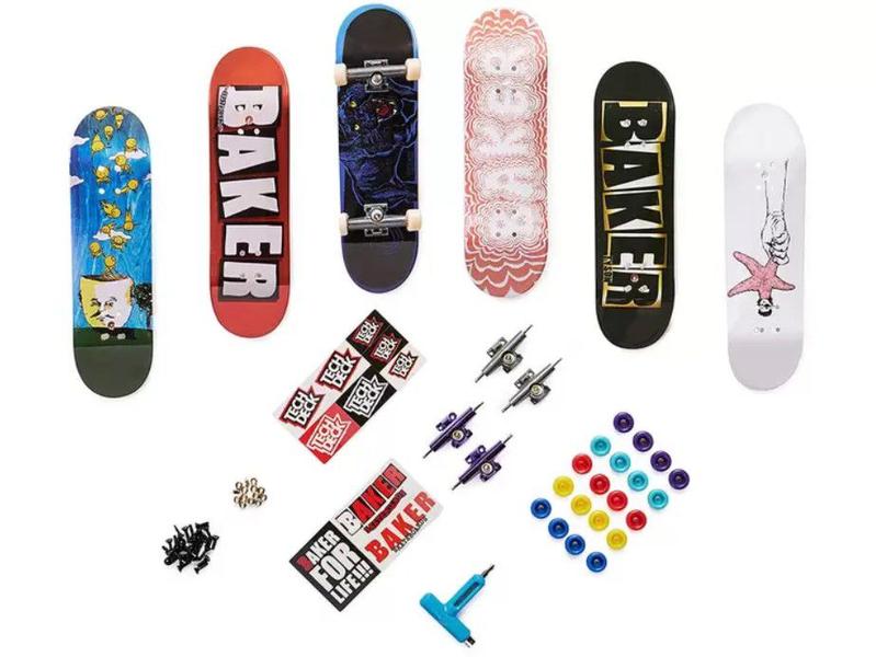 Imagem de Skate de Dedo Tech Deck Sk8 Shop Pack c/ 6 Baker Sunny 2892