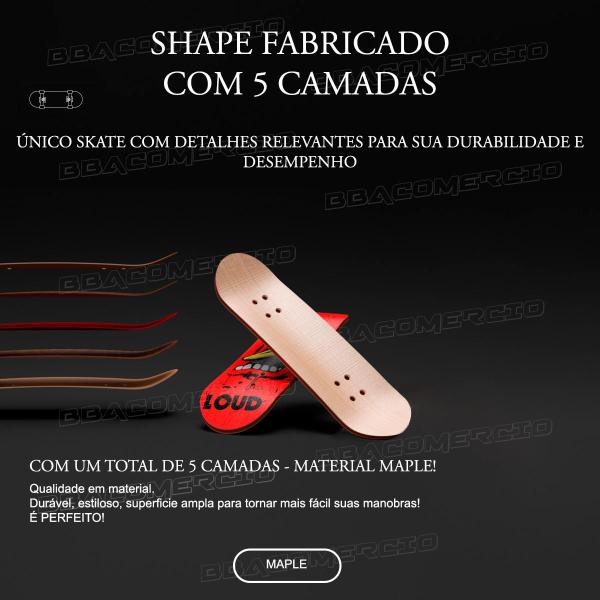 Imagem de Skate Dedo Profissional Com Rolamento Fingerboard Original