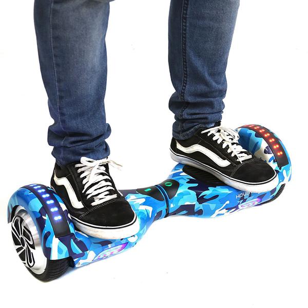 Imagem de Skate Elétrico 6,5 Azul Militar HoverboardX Bluetooth e Bolsa