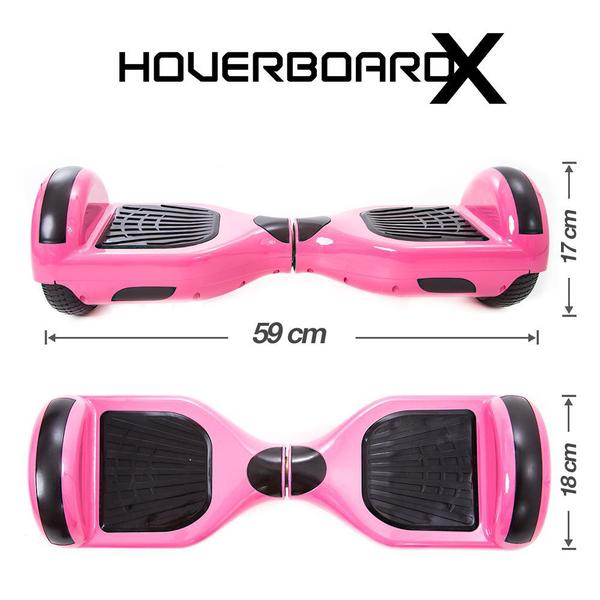 Imagem de Skate Elétrico 6,5 Rosa HoverboardX com Bluetooth e Bolsa