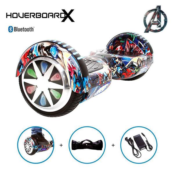 Imagem de Skate Eletrico 6,5" Vingadores HoverboardX com Led e Bolsa