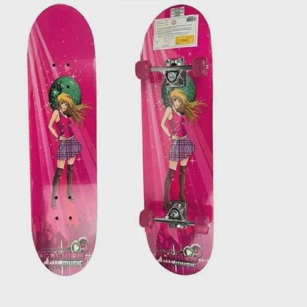 Imagem de Skate Fashion Rosa Com Acessórios - Fenix Skr-0031S