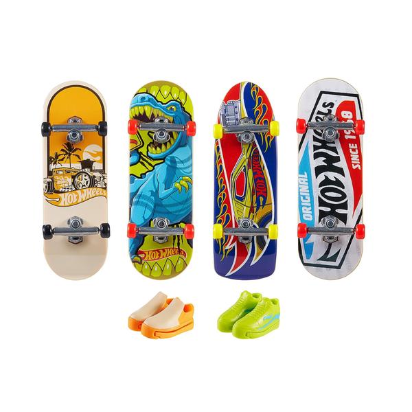 Imagem de Skate Fingerboards Hot Wheels Skate 4 com 2 pares de sapatos