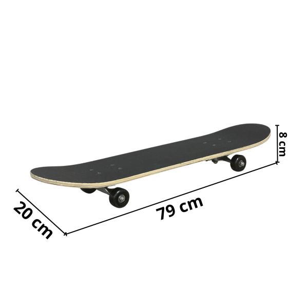 Imagem de Skate Infantil 31 Iniciante Montado Completo com Kit de Proteção Importway Bw-014k Estampado