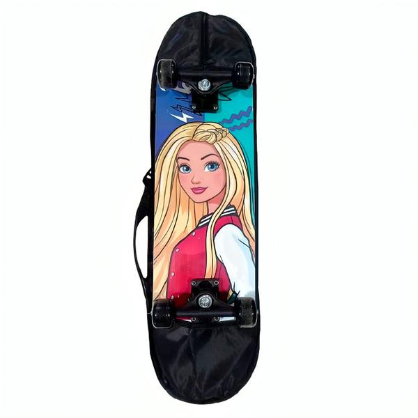 Imagem de Skate Infantil Barbie C/ Kit De Segurança F00105C - Fun