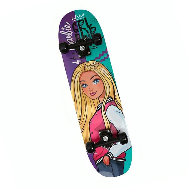 Imagem de Skate Infantil Barbie C/ Kit De Segurança F00105C - Fun