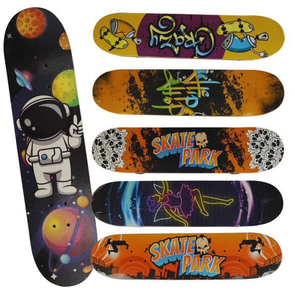 Imagem de Skate Infantil Com Kit Acessórios de Proteção Joelheira Cotoveleira Capacete Criança