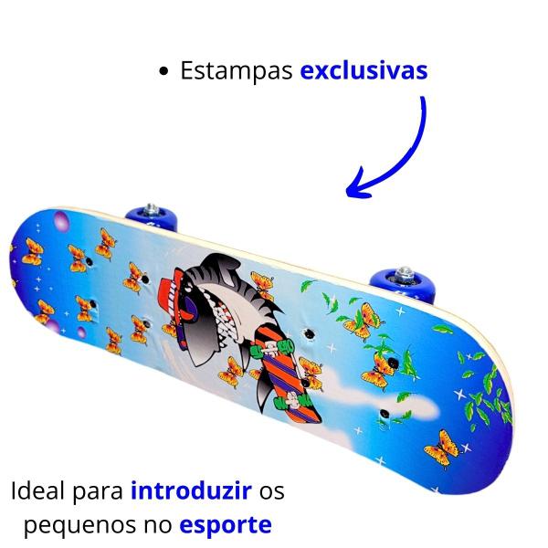 Imagem de Skate Infantil Estampado Montado Completo Suporta 30Kg 18276