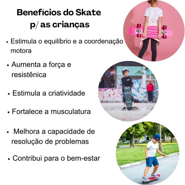 Imagem de Skate Infantil Estampado Montado Completo Suporta 30Kg 18276