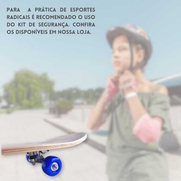 Imagem de Skate Infantil Montado Com Lixa 7 Lâminas Brinquedo Radical