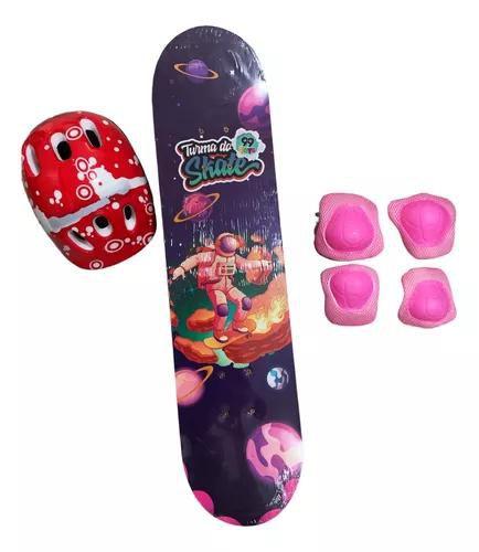 Imagem de Skate Infantil para Meninas 99 Toys Madeira 78cm 