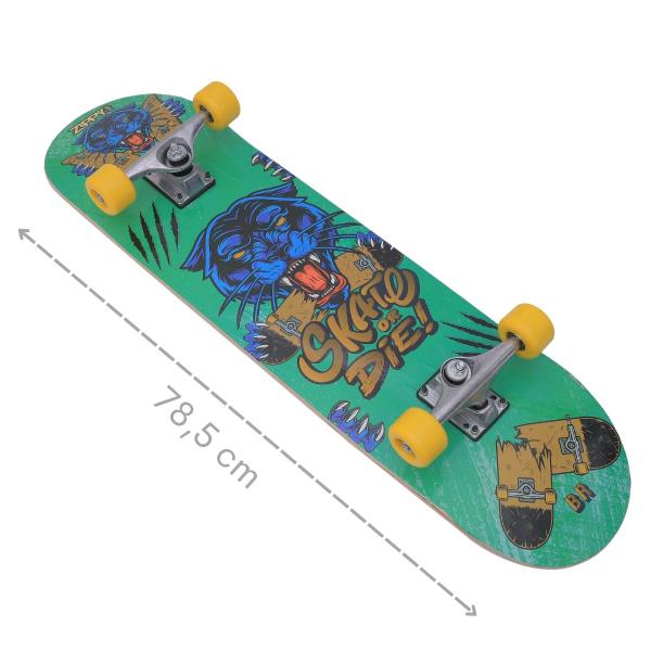 Imagem de Skate Infantil Radical com Kit de Proteção Capacete Até 90 Kilos