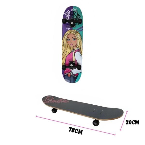 Imagem de Skate Infantil Shape Da Barbie Sortido E Capa Protetora Fun