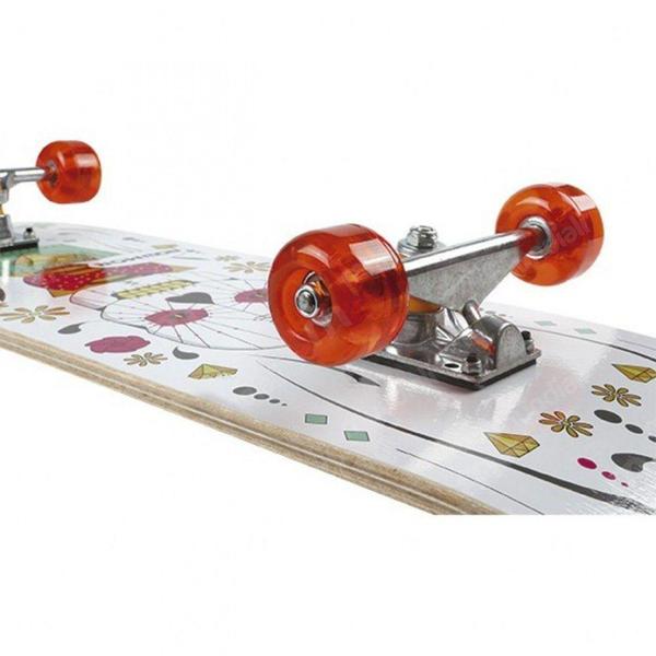 Imagem de Skate Iniciante 79cm X 20cm Estampa Caveira Branca  Mor