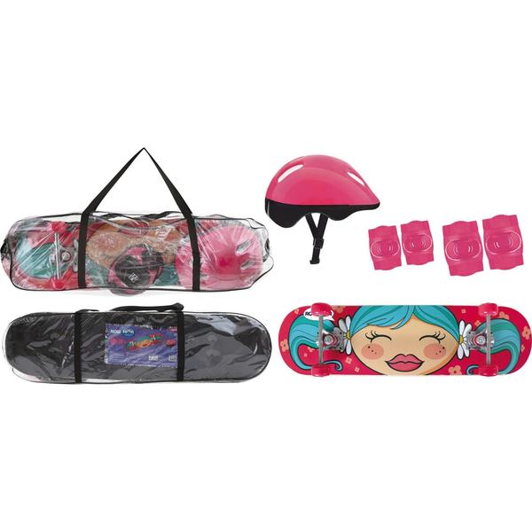 Imagem de Skate Kit Infantil Menina Mor