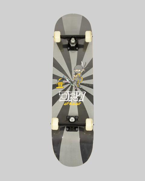 Imagem de Skate Montado DR7 Street Ninja do Asfalto - Preto / Cinza