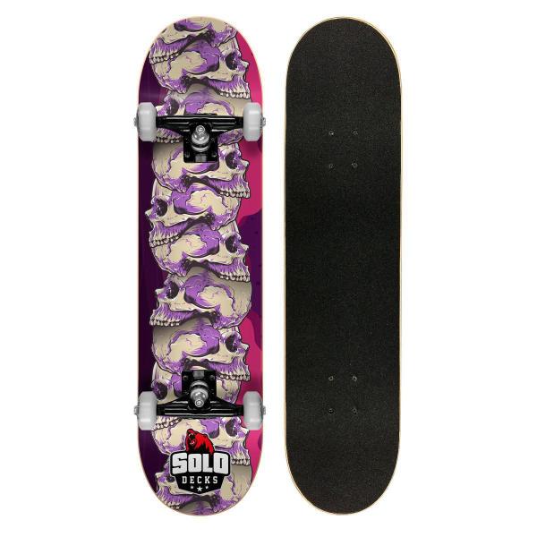 Imagem de Skate Montado Profissional Solo Decks Skull