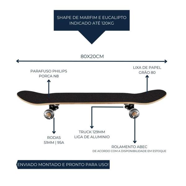 Imagem de Skate Montado Semi Profissional Cisco Ninja 8.0