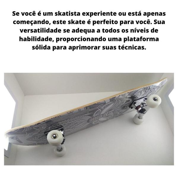 Imagem de Skate Montado Semi Profissional Skatetboard Spin ABEC 9