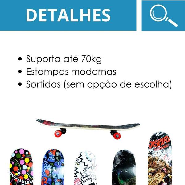 Imagem de Skate Semi Profissional Completo Super Reforçado Radical - Até 70kg - 9 Lâminas - Elite