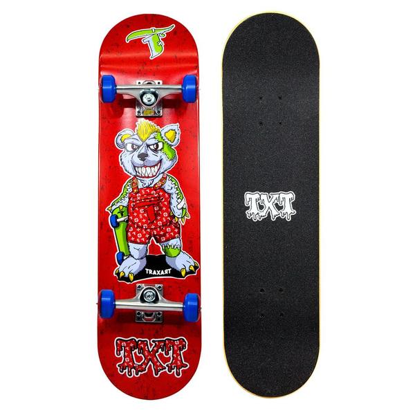 Imagem de Skate Traxart Profissional Crazy Bear Vermelho DZ-280