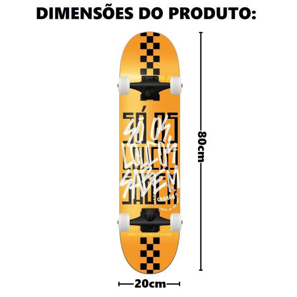 Imagem de Skateboard Profissional Kronik Montado Charlie Brown Jr Rolamentos ABEC5 Truck 129mm