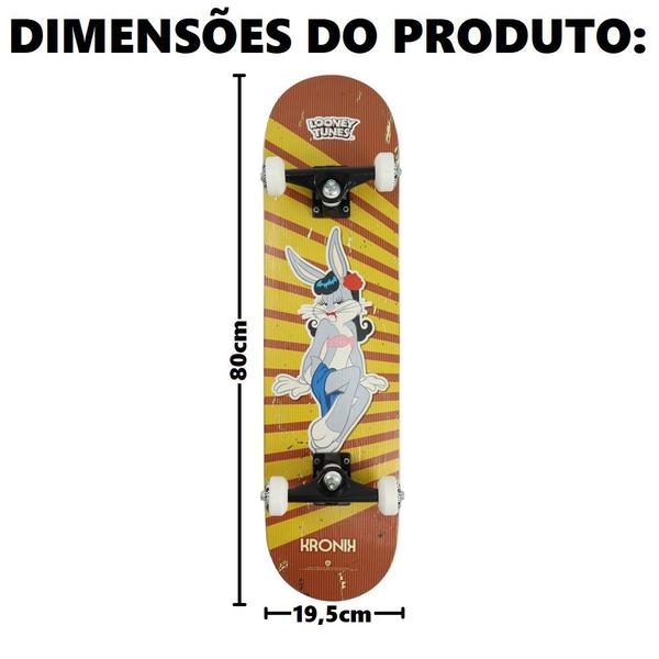 Imagem de Skateboard Street Pro Looney Tunes Taz Pernalonga Kronik