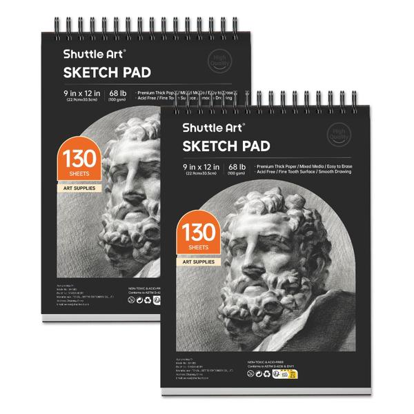 Imagem de Sketch Pad Shuttle Art 23x30cm, 260 folhas, 100 g/m², pacote com 2