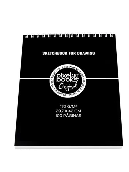 Sketchbook Para Desenho A3 100 Pgs 29,7 X 42cm 170grs - Pixel Art Books Imagem de Sketchbook Para Desenho A3 100 Pgs 29,7 X 42cm 170grs