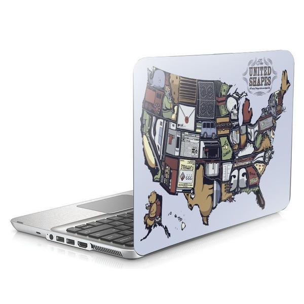 Imagem de Skin Adesivo Protetor para Notebook 13,3" Estados Unidos EUA USA D1