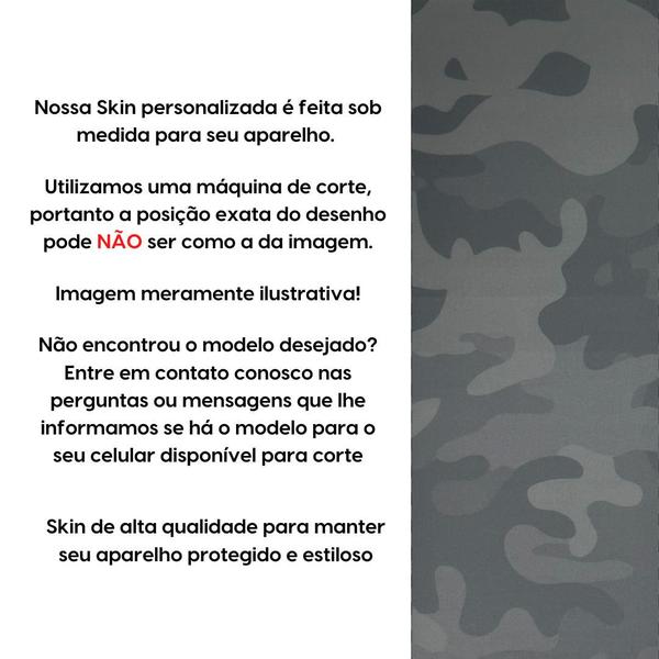 Imagem de Skin Traseira CAMUFLADO PRETO para Smartphone Apple