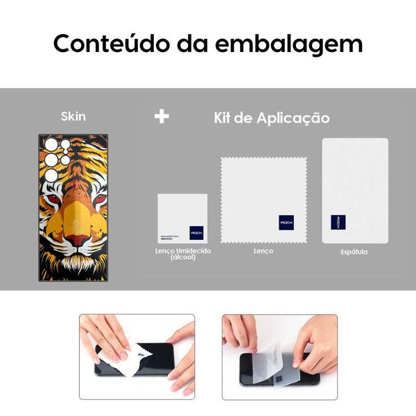 Imagem de Skin Traseira TIGRE para Smartphone Apple