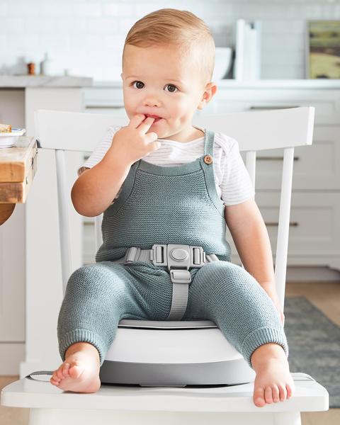 Imagem de Skip Hop Booster Seat for Dining Table, Sleek Seat Booster, Grey/White