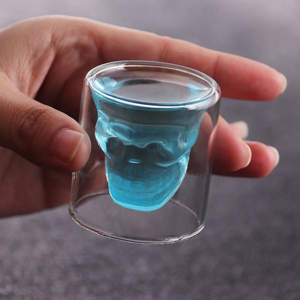 Imagem de Skull Glass Wokex 75mL Creative Transparente Isolado x4