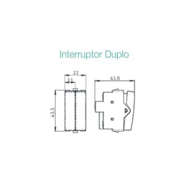 Sleek Modulo Interruptor Duplo - Margirius Imagem de Sleek Modulo Interruptor Duplo