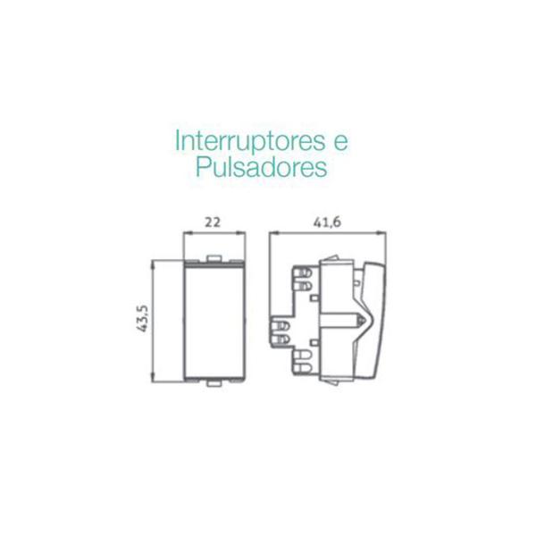 Imagem de Sleek Modulo Interruptor Simples 10a